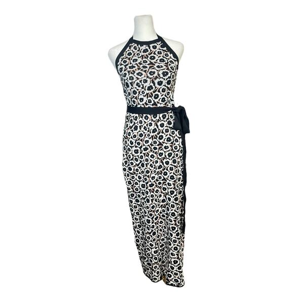 DVF x Target Halter Tie Neck Midi Dress Med Neutral Poppy Sweater Knit Stretchy - Picture 2 of 8